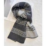 ノルディック柄ニットマフラー 肩掛け秋冬 | SUNSHINE CLOSET | 詳細画像11