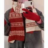 ノルディック柄ニットマフラー 肩掛け秋冬 | SUNSHINE CLOSET | 詳細画像2