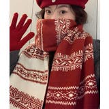 ノルディック柄ニットマフラー 肩掛け秋冬 | SUNSHINE CLOSET | 詳細画像3