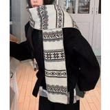 ノルディック柄ニットマフラー 肩掛け秋冬 | SUNSHINE CLOSET | 詳細画像6