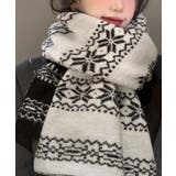 ノルディック柄ニットマフラー 肩掛け秋冬 | SUNSHINE CLOSET | 詳細画像7