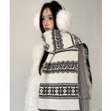 ノルディック柄ニットマフラー 肩掛け秋冬 | SUNSHINE CLOSET | 詳細画像8