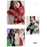 ノルディック柄ニットマフラー 肩掛け秋冬 | SUNSHINE CLOSET | 詳細画像9