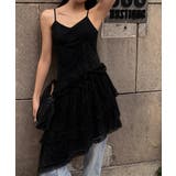 アシンメトリーキャミワンピきれいめ 透け感レースチュニック春夏 ティアードキャミ | SUNSHINE CLOSET | 詳細画像1 