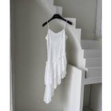 アシンメトリーキャミワンピきれいめ 透け感レースチュニック春夏 ティアードキャミ | SUNSHINE CLOSET | 詳細画像11 