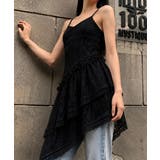 アシンメトリーキャミワンピきれいめ 透け感レースチュニック春夏 ティアードキャミ | SUNSHINE CLOSET | 詳細画像8 