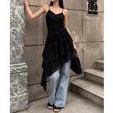 アシンメトリーキャミワンピきれいめ 透け感レースチュニック春夏 ティアードキャミ | SUNSHINE CLOSET | 詳細画像9 