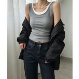 フェイクレイヤードトップス レディース 配色パイピングインナー | SUNSHINE CLOSET | 詳細画像2