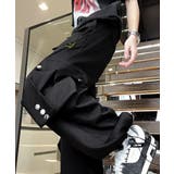 ストリートパンツレディース かっこいいワイドパンツ ウエストゴム楽ちんパンツ | SUNSHINE CLOSET | 詳細画像12 
