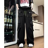 ストリートパンツレディース かっこいいワイドパンツ ウエストゴム楽ちんパンツ | SUNSHINE CLOSET | 詳細画像9 