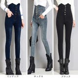韓国デニム ハイウエスト スキニーパンツ | ANGELCLOSET | 詳細画像2