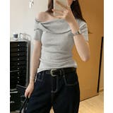 片方オフショルtシャツ レディース 半袖 | SUNSHINE CLOSET | 詳細画像2 