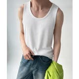 韓国風ノースリーブTシャツメンズ無地 ゆったりトップスおしゃれ 肩出しトップス男… | SUNSHINE CLOSET | 詳細画像1 