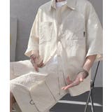 涼しいシアサッカー五分袖トップス カーゴショートパンツ半ズボン春夏 かっこいい夏… | SUNSHINE CLOSET | 詳細画像3 