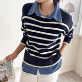 ドッキングニットトップス レディース韓国 | SUNSHINE CLOSET | 詳細画像8 