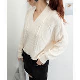 ケーブル編みニットトップス バックリボン | SUNSHINE CLOSET | 詳細画像15 
