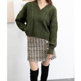 ケーブル編みニットトップス バックリボン | SUNSHINE CLOSET | 詳細画像2 