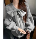 ビッグリボンタイニットプルオーバー韓国風 | SUNSHINE CLOSET | 詳細画像1