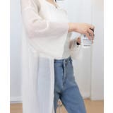 シアーロングカーディガン フレア袖羽織り | ANGELCLOSET | 詳細画像9