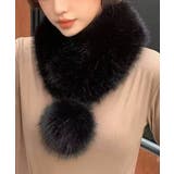ポンポン付きフェイクファーマフラー暖かい | SUNSHINE CLOSET | 詳細画像1 