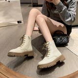 厚底ショートブーツ 韓国 編み上げブーツ | ANGELCLOSET | 詳細画像10