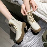 厚底ショートブーツ 韓国 編み上げブーツ | ANGELCLOSET | 詳細画像11