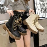 厚底ショートブーツ 韓国 編み上げブーツ | ANGELCLOSET | 詳細画像16