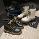 厚底ショートブーツ 韓国 編み上げブーツ | ANGELCLOSET | 詳細画像2