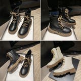 厚底ショートブーツ 韓国 編み上げブーツ | ANGELCLOSET | 詳細画像3