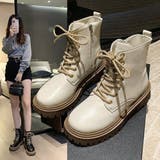 厚底ショートブーツ 韓国 編み上げブーツ | ANGELCLOSET | 詳細画像9
