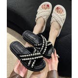 厚底サンダル パール付き クロスサンダル | SUNSHINE CLOSET | 詳細画像10 