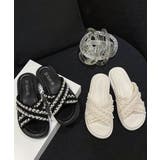 厚底サンダル パール付き クロスサンダル | SUNSHINE CLOSET | 詳細画像12 