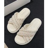 厚底サンダル パール付き クロスサンダル | SUNSHINE CLOSET | 詳細画像14 