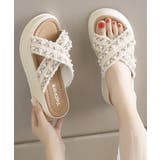 レディース ツイードサマーサンダル 美脚 | SUNSHINE CLOSET | 詳細画像1