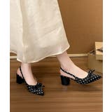 上品ドット柄パンプス チャンキーヒール 美脚見え春夏シューズレディース | SUNSHINE CLOSET | 詳細画像10