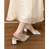 上品ドット柄パンプス チャンキーヒール 美脚見え春夏シューズレディース | SUNSHINE CLOSET | 詳細画像17