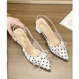 上品ドット柄パンプス チャンキーヒール 美脚見え春夏シューズレディース | SUNSHINE CLOSET | 詳細画像19