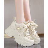 ボリュームソール レースアップ厚底スニーカー軽量 脚長見えカジュアルシューズ | SUNSHINE CLOSET | 詳細画像10 
