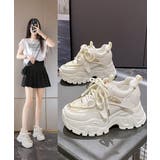 ボリュームソール レースアップ厚底スニーカー軽量 脚長見えカジュアルシューズ | SUNSHINE CLOSET | 詳細画像13 