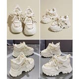ボリュームソール レースアップ厚底スニーカー軽量 脚長見えカジュアルシューズ | SUNSHINE CLOSET | 詳細画像16 