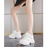 ボリュームソール レースアップ厚底スニーカー軽量 脚長見えカジュアルシューズ | SUNSHINE CLOSET | 詳細画像3 