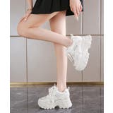 ボリュームソール レースアップ厚底スニーカー軽量 脚長見えカジュアルシューズ | SUNSHINE CLOSET | 詳細画像4 