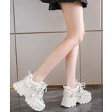 ボリュームソール レースアップ厚底スニーカー軽量 脚長見えカジュアルシューズ | SUNSHINE CLOSET | 詳細画像5 