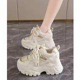 ボリュームソール レースアップ厚底スニーカー軽量 脚長見えカジュアルシューズ | SUNSHINE CLOSET | 詳細画像7 