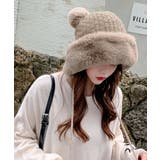 ダブルポンポンニット帽子 ファー帽子韓国 | ANGELCLOSET | 詳細画像12
