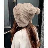ダブルポンポンニット帽子 ファー帽子韓国 | ANGELCLOSET | 詳細画像14