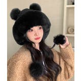 ダブルポンポンニット帽子 ファー帽子韓国 | ANGELCLOSET | 詳細画像3