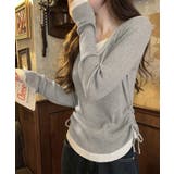 レイヤード風トップス長袖Tシャツ 韓国風 | SUNSHINE CLOSET | 詳細画像10 