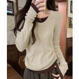 レイヤード風トップス長袖Tシャツ 韓国風 | SUNSHINE CLOSET | 詳細画像4 