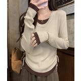 レイヤード風トップス長袖Tシャツ 韓国風 | SUNSHINE CLOSET | 詳細画像7 